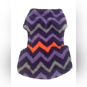 Dog fleece jacket purple, grey, orange